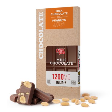 1,200mg Milk Chocolate & Peanuts Bar – Delta 8 – Chill Plus - Thumbnail 2