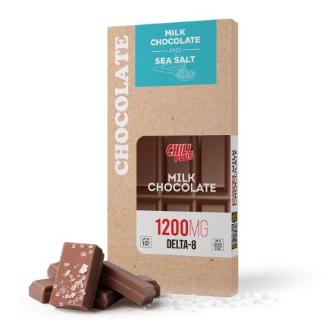 1,200mg Milk Chocolate & Sea Salt Bar – Delta 8 – Chill Plus - Thumbnail 2
