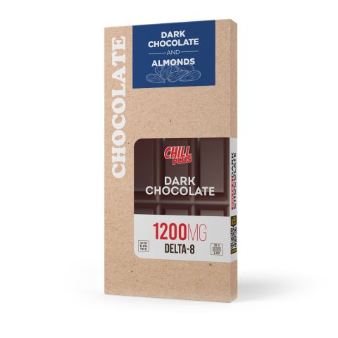 1,200mg Dark Chocolate & Almond Bar – Delta 8 – Chill Plus - Thumbnail 3