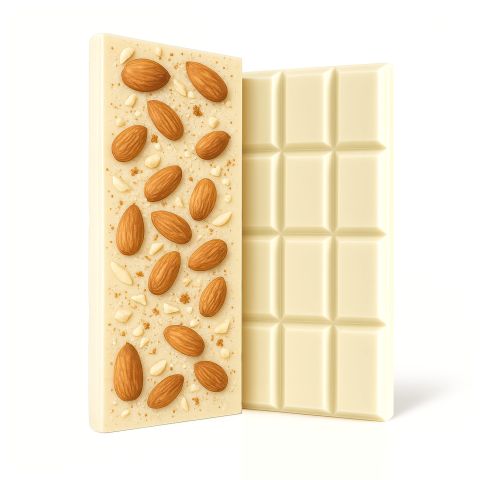 1,200mg White Chocolate & Almonds Bar - Delta 8 - Chill Plus - Thumbnail 1