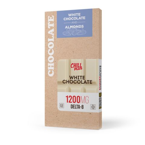 1,200mg White Chocolate & Almonds Bar - Delta 8 - Chill Plus - Thumbnail 3