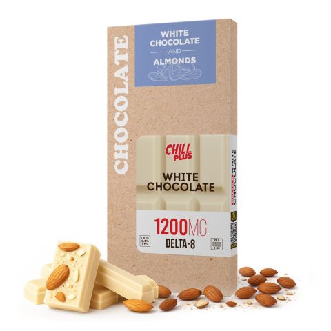 1,200mg White Chocolate & Almonds Bar - Delta 8 - Chill Plus - Thumbnail 8