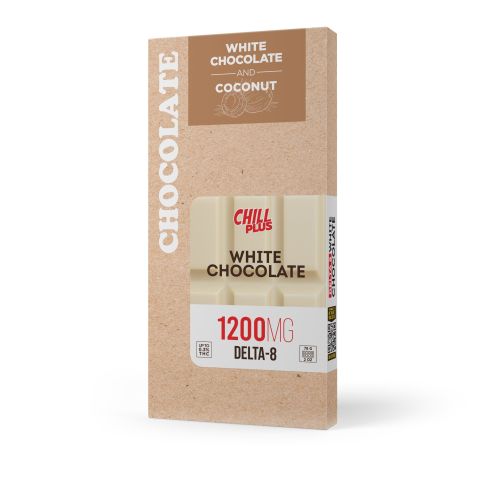 1,200mg White Chocolate & Coconut Flakes Bar - Delta 8 - Chill Plus - Thumbnail 3