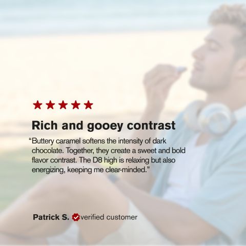 1,200mg Dark Chocolate & Caramel Bar - Delta 8 - Chill Plus - Thumbnail 6