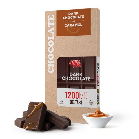 1,200mg Dark Chocolate & Caramel Bar - Delta 8 - Chill Plus - Thumbnail 2