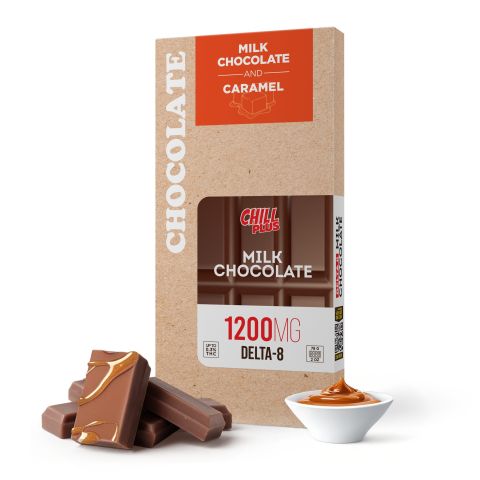 1,200mg Milk Chocolate & Caramel Bar - Delta 8 - Chill Plus - Thumbnail 2