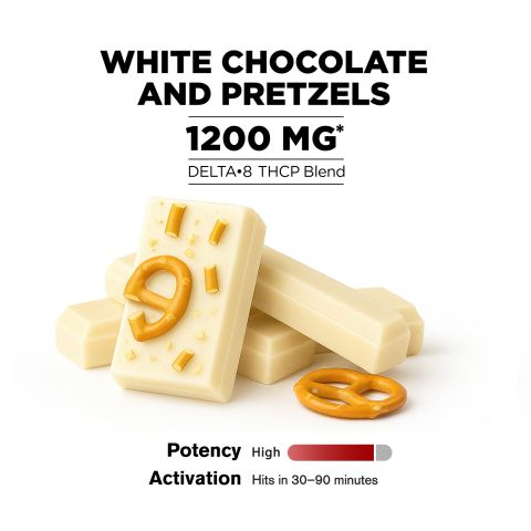 1,200mg White Chocolate & Pretzels Bar - Delta 8 - Chill Plus - Thumbnail 4