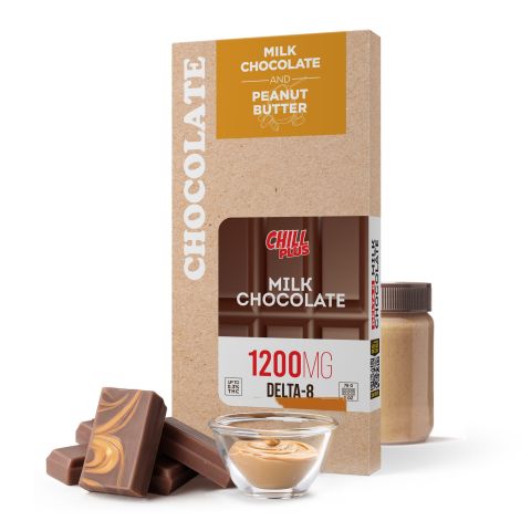 1,200mg Milk Chocolate & Peanut Butter Bar - Delta 8 - Thumbnail 2
