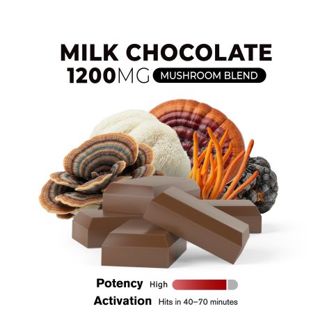 14,400mg Milk Chocolate Bar - Magic Mushroom - Shrooomies - Thumbnail 4