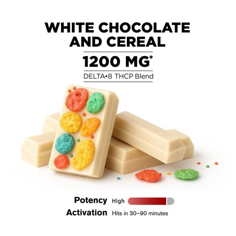 1,200mg White Chocolate & Cereal Bar - Delta 8 - Chill Plus - Thumbnail 4