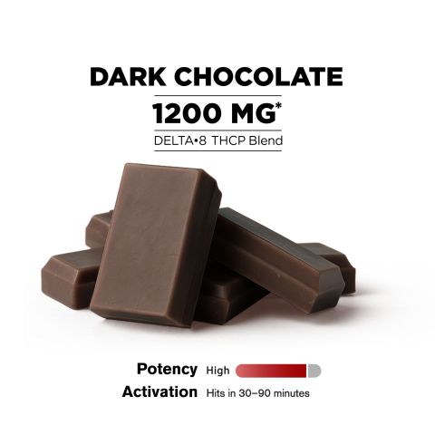1,200mg Dark Chocolate Bar - Delta 8 - Chill Plus - Thumbnail 4