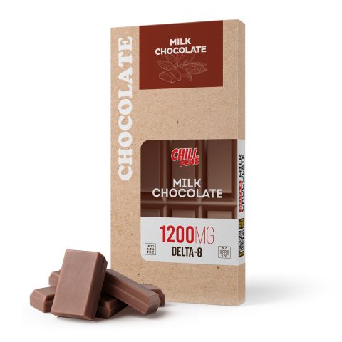 1,200mg Milk Chocolate Bar - Delta 8 - Chill Plus - Thumbnail 2