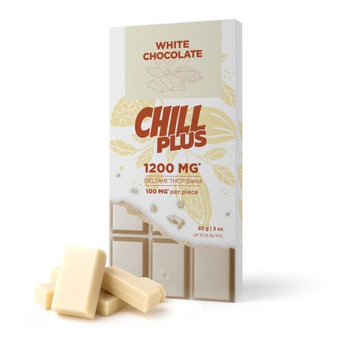 1,200mg White Chocolate Bar - Delta 8 - Chill Plus - Thumbnail 2