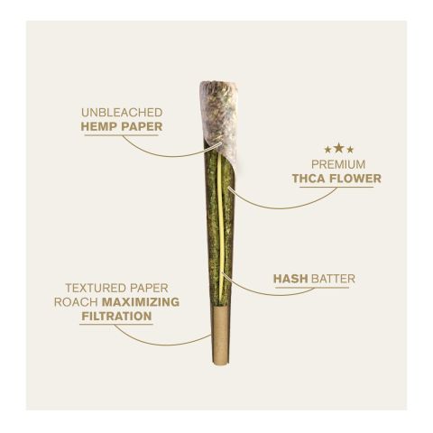 1.5g Hash Hole Pre-Roll - Hybrid Blend - THCA - Thumbnail 2