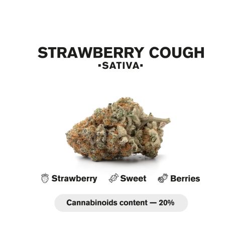 1.5g Strawberry Cough King Size Pre-Roll - Sativa - THCA - 5 Joints - Thumbnail 5
