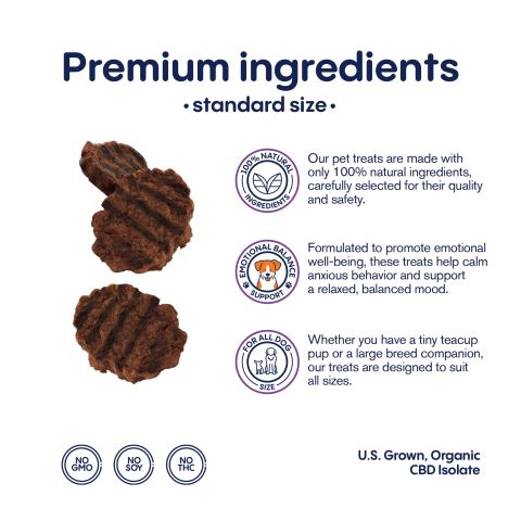 1,000mg CBD Pet Treats For Dogs - Burger Beef Minis - MediPets - Thumbnail 4