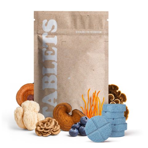 1,200mg Magic Mushroom Tablets - Blueberry - Shrooomies - Thumbnail 2