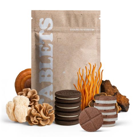 1,200mg Magic Mushroom Tablets - Cookies & Cream - Shrooomies - Thumbnail 2