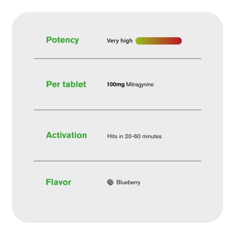 100mg Mitragynine Tablets - Blueberry - Chill Plus - Thumbnail 6