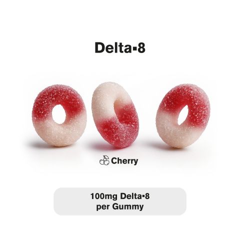 100mg Delta 8 Gummies - Sour Cherry Rings - Chill Extreme - Thumbnail 6