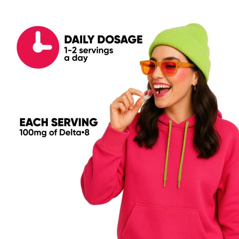 100mg Delta 8 Gummies - Sour Cherry Rings - Chill Extreme - Thumbnail 8