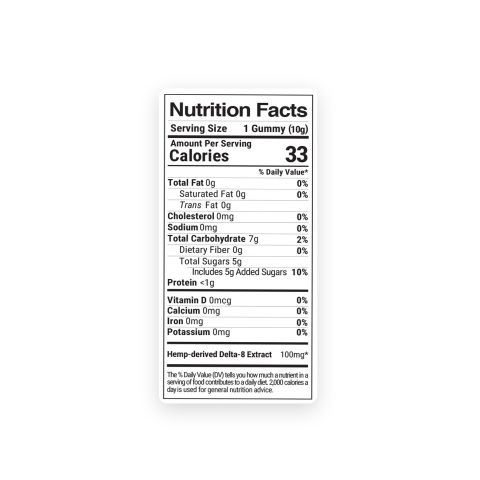 100mg Delta 8 Gummies – Assorted Sour Mix Rings – Chill Extreme - Thumbnail 12