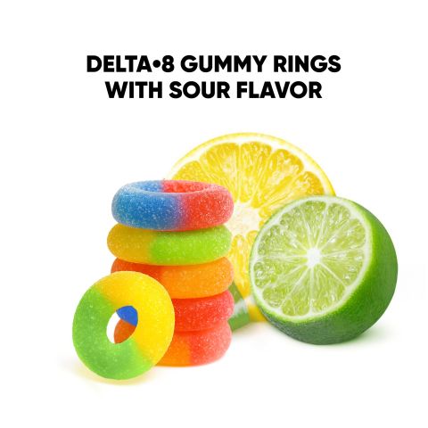 100mg Delta 8 Gummies – Assorted Sour Mix Rings – Chill Extreme - Thumbnail 5