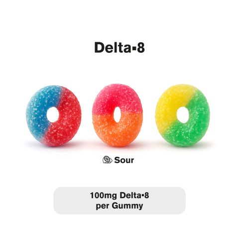 100mg Delta 8 Gummies – Assorted Sour Mix Rings – Chill Extreme - Thumbnail 6