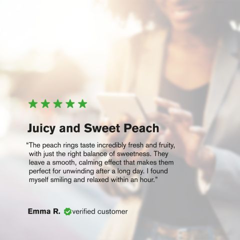 100mg Delta 8 Gummies – Peach Sour Rings – Chill Extreme - Thumbnail 10