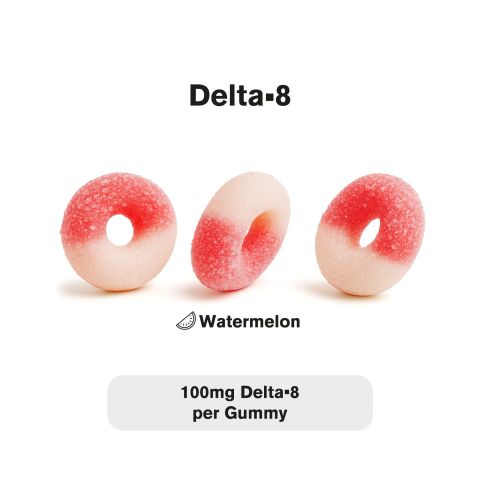 100mg Delta 8 Gummies - Sour Watermelon Rings - Chill Extreme - Thumbnail 6