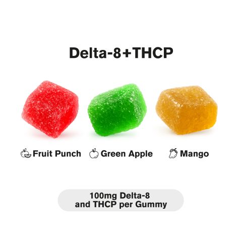 100mg D8 & THCP Gummies - Fruity Mix - Chill Plus - Thumbnail 3
