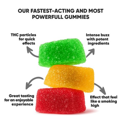 500mg D8 & THCP Gummies - Fruity Mix - Chill Extreme - Thumbnail 4