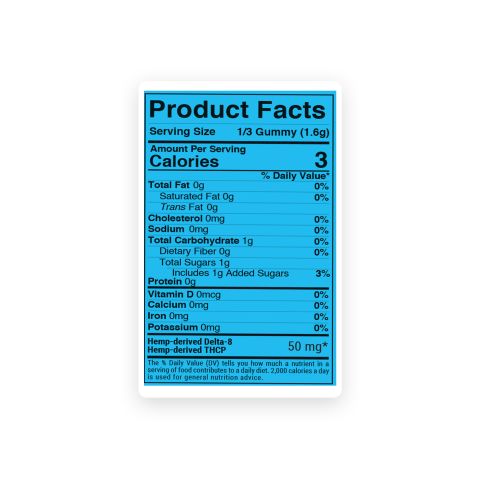 150mg D8 & THCP Gummies - Tropical Mix - Chill Extreme - Thumbnail 11