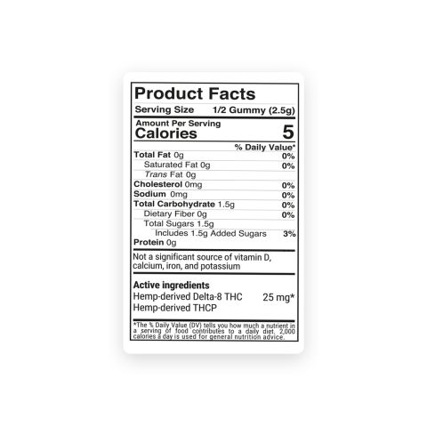 50mg D8 & THCP Gummies - Paradise Mix - Chill Plus - Thumbnail 11