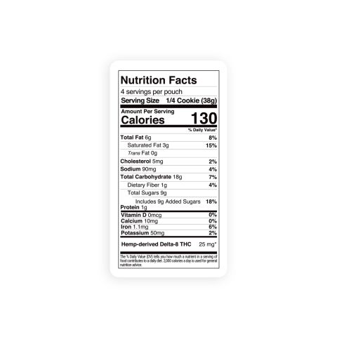 100mg Delta 8 Chocolate Chunk Cookie - Chill Plus - Thumbnail 9