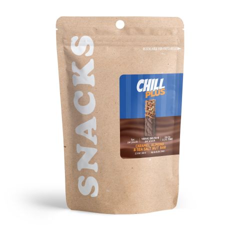 100mg Delta 8 Caramel Almond & Sea Salt Nut Bar - Chill Plus - Thumbnail 3