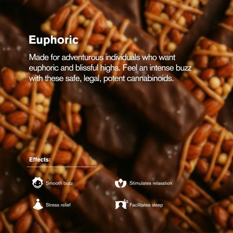 100mg Delta 8 Caramel Almond & Sea Salt Nut Bar - Chill Plus - Thumbnail 5