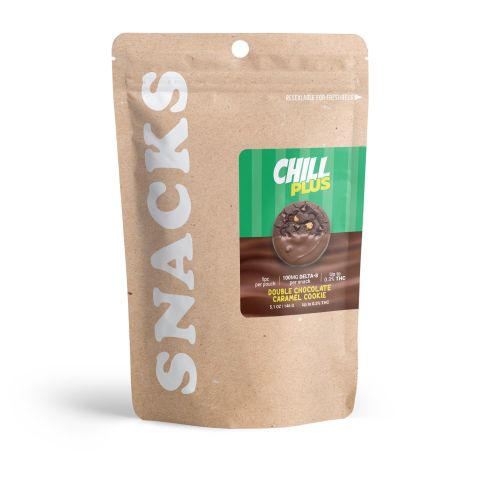 100mg Delta 8 Double Chocolate Caramel Cookie - Chill Plus - Thumbnail 3