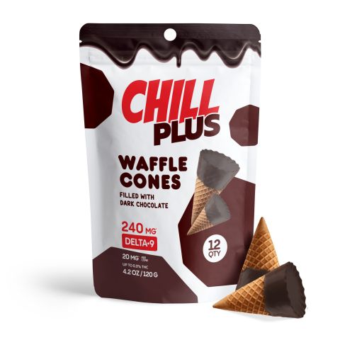 20mg Dark Chocolate Waffle Cones - Delta 9 - Chill Plus - Thumbnail 2