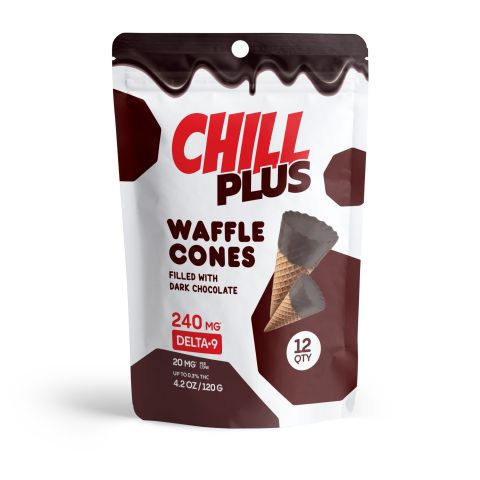 20mg Dark Chocolate Waffle Cones - Delta 9 - Chill Plus - Thumbnail 3