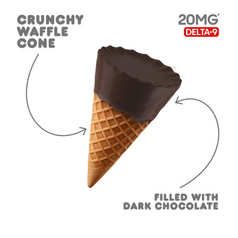 20mg Dark Chocolate Waffle Cones - Delta 9 - Chill Plus - Thumbnail 4