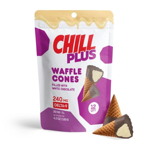 20mg White Chocolate Waffle Cones - Delta 9 - Chill Plus - Thumbnail 2