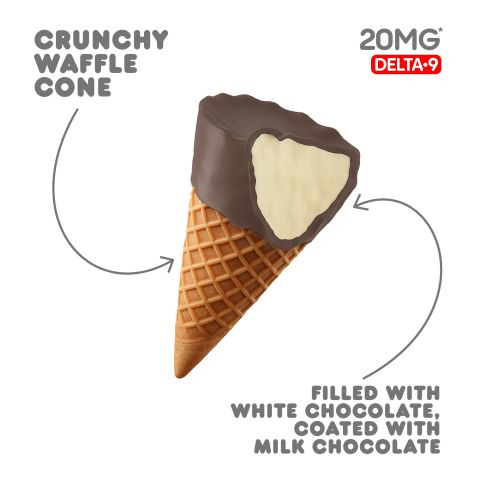 20mg White Chocolate Waffle Cones - Delta 9 - Chill Plus - Thumbnail 4
