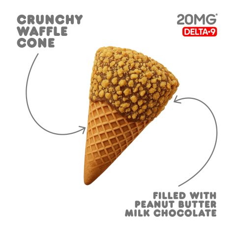 20mg Peanut Butter + Milk Chocolate Waffle Cones - Delta 9 - Chill Plus - Thumbnail 4