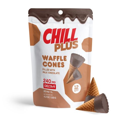 20mg Milk Chocolate Waffle Cones - Delta 9 - Chill Plus - Thumbnail 2