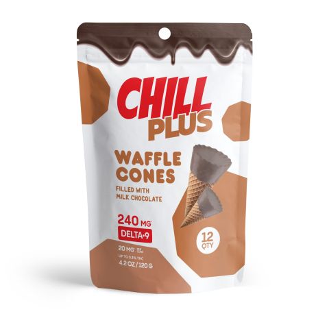 20mg Milk Chocolate Waffle Cones - Delta 9 - Chill Plus - Thumbnail 3