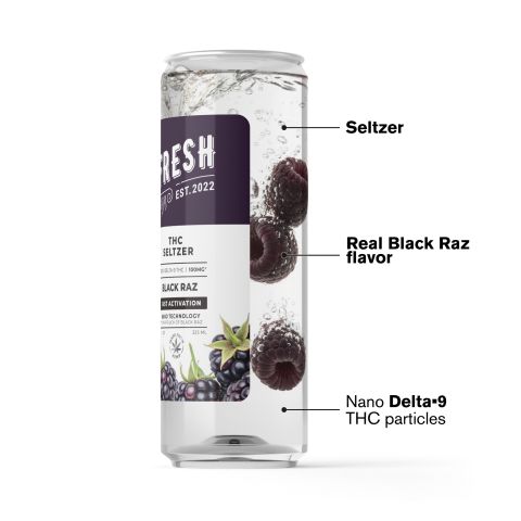 100mg Black Raz THC Seltzer - D9 Nano - Fresh - Thumbnail 3