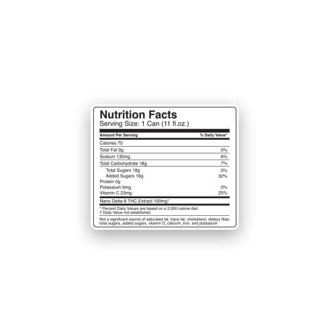 100mg Fruit Punch THC Seltzer - D9 Nano - Fresh - Thumbnail 8