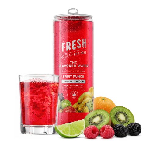 100mg Fruit Punch THC Water - D9 Nano - Fresh - Thumbnail 2