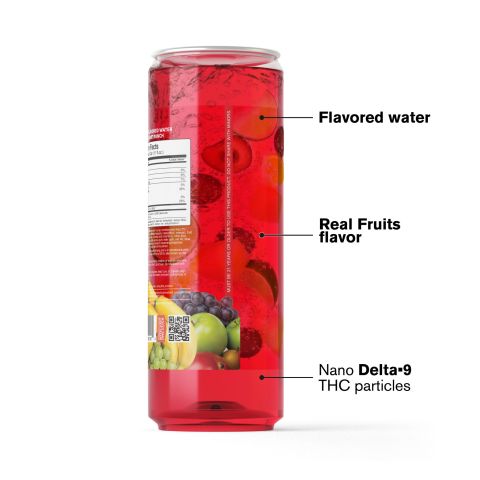 100mg Fruit Punch THC Water - D9 Nano - Fresh - Thumbnail 3
